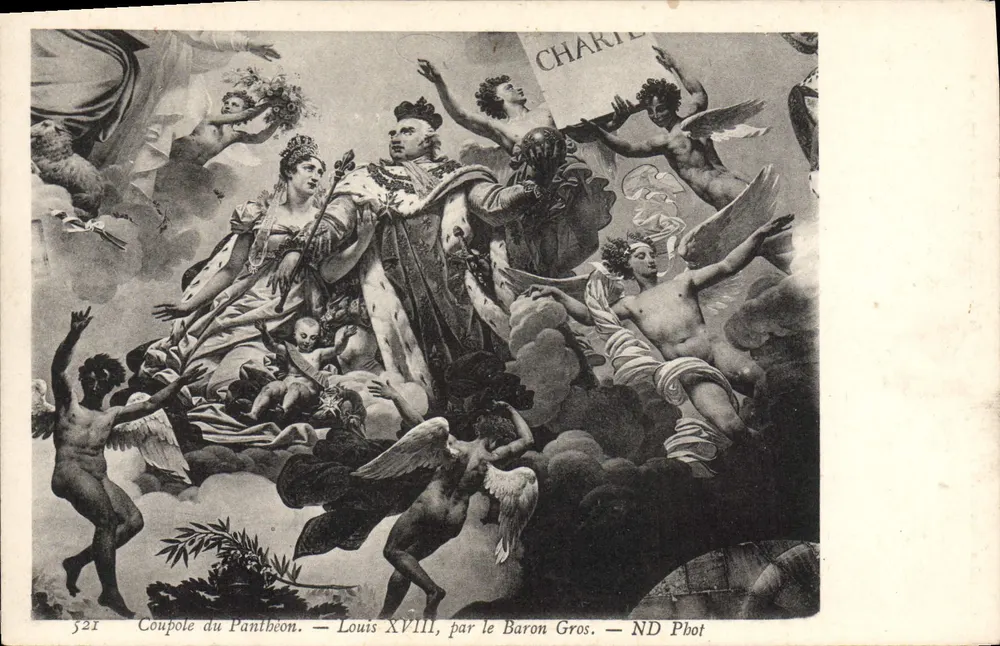 Kuppel des Panthéons — Ludwig XVIII, von Baron Gros — ND Phot - Vorderseite