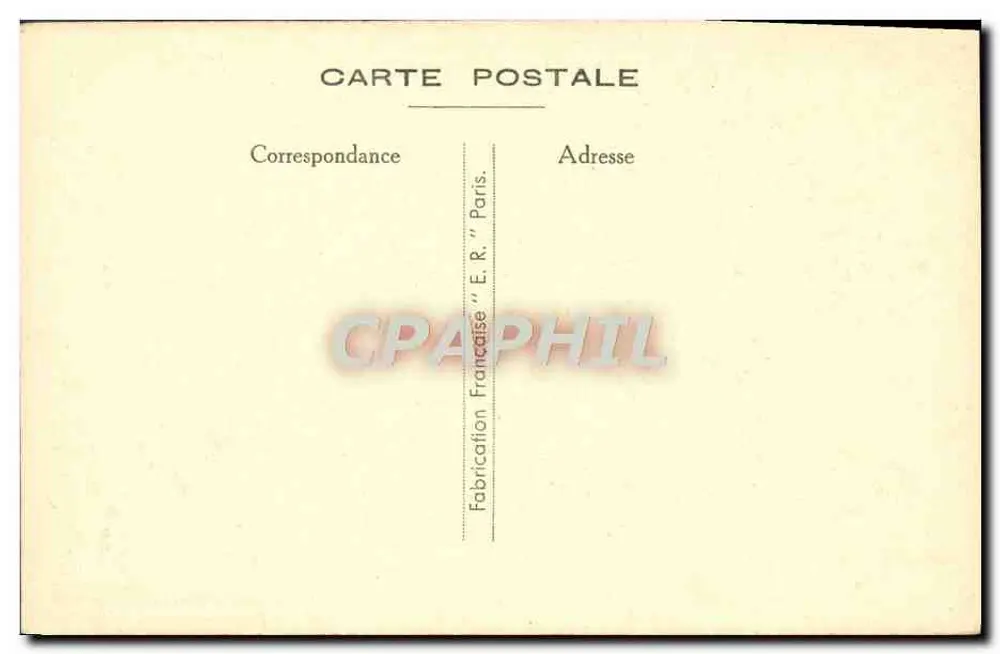 Arranjo de flores — paisagem rural com ponte e pássaros — Editor E.R. Paris - Verso