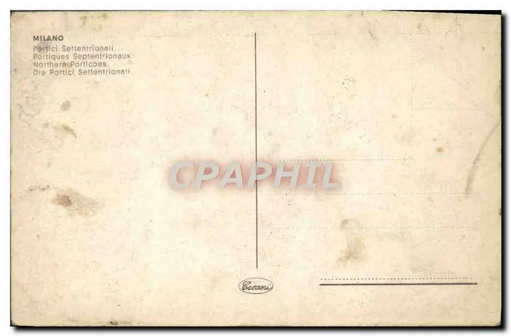 Mailand — Nordportikus — Verlag Cecamani, Nr. 47 - Rückseite