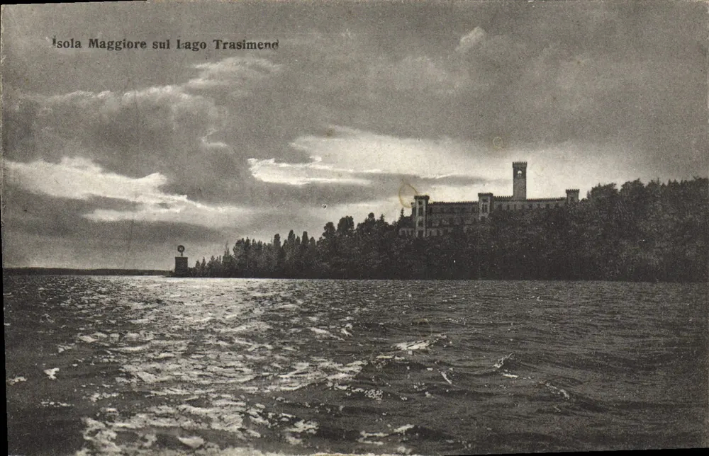 Isola Maggiore no Lago Trasimène — vista do castelo — editor ALTERBOCCA-TERNI XIV - Frente