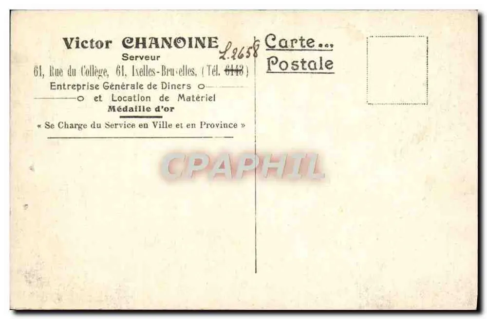 Jardim de inverno — Exposição floral — Victor CHANOINE, Ixelles-Bru-elles - Verso