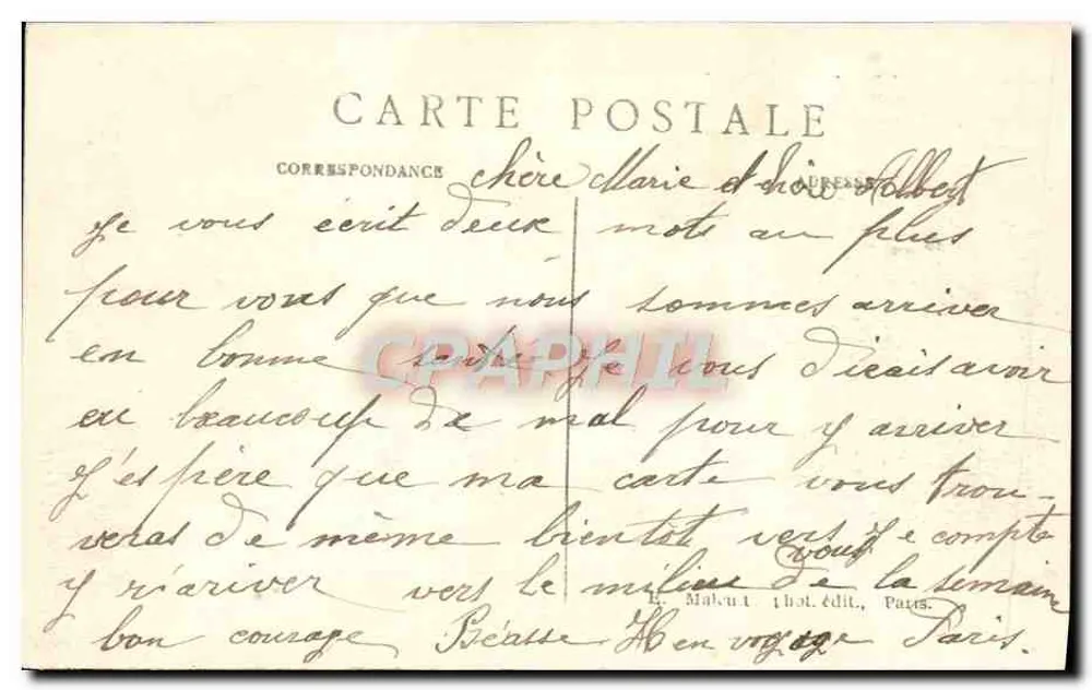 Paris – O Hotel de Ville — E.M. — n° 5002 - Verso