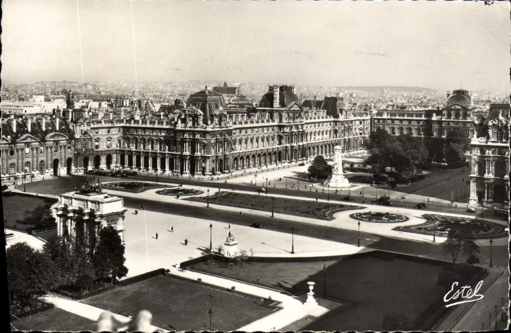 Place du Carrousel et le Louvre — vue aérienne — Estel, n°242 - Frente