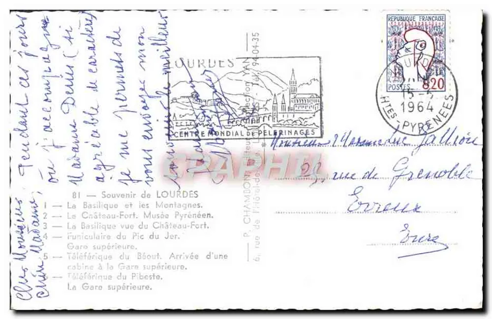 Lourdes — vista panorâmica — editor Van Laeze - Verso