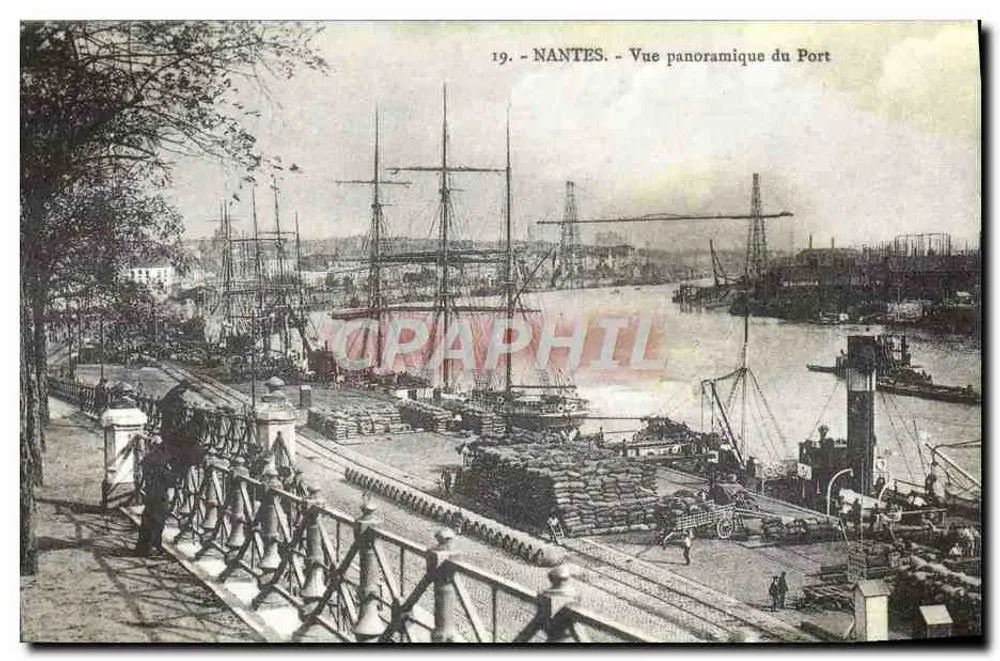 NANTES - Panoramablick auf den Hafen — NANTES, NANTES, 19. — Imp. S. Chiffoleau, Nantes - Vorderseite