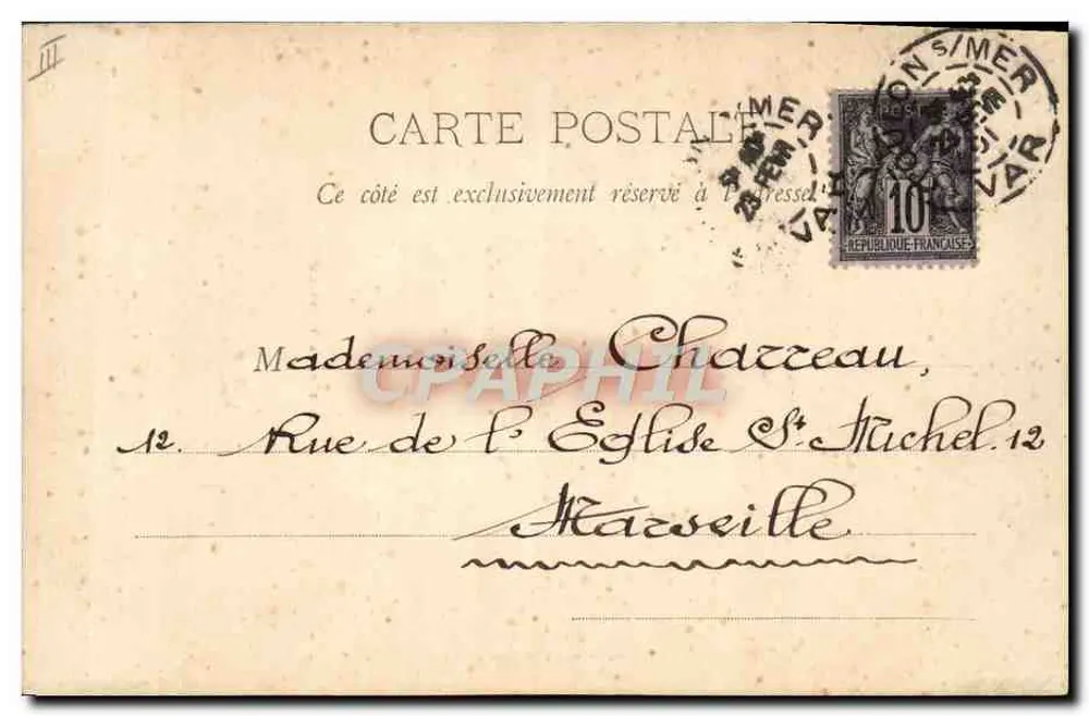 Explosão de torpedo — Chantillon (cielatilles) — Fot. A. Bongault, Toulon-sur-Mer - Verso