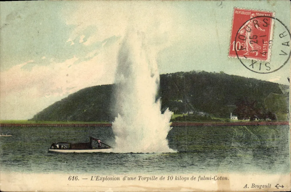 Explosion einer 10-Kilogramm-Fulmi-Cotton-Torpedowaffe — A. Bougault — n° 616 - Vorderseite