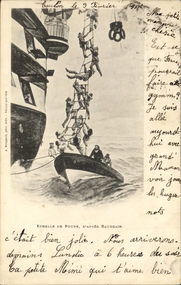 Coulon — Rettung von Seefahrern — A. Boujault, phot.-edit. - Toulon-sur-Mer - Vorderseite