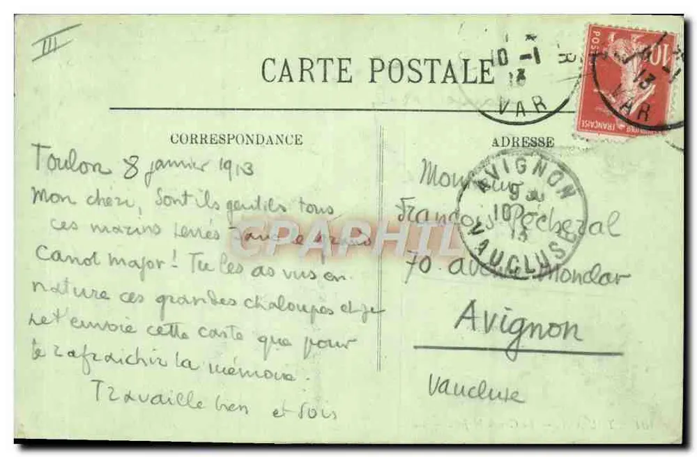 Toulon — Le Canot-Major — LL. Éditeur LL, n° 101 - Rückseite
