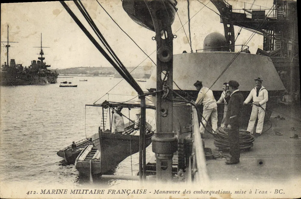 Seemannsmanöver, Auslaufen — Französische Marine — BC, n° 412 - Vorderseite