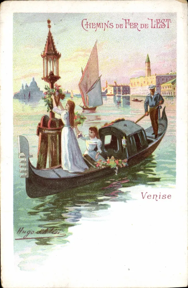 वेनिस में गोंडोला — पूर्वी मार्ग, एडिटर हुगो डेल लिसे, श्रृंखला संख्या अदृश्य - आगे