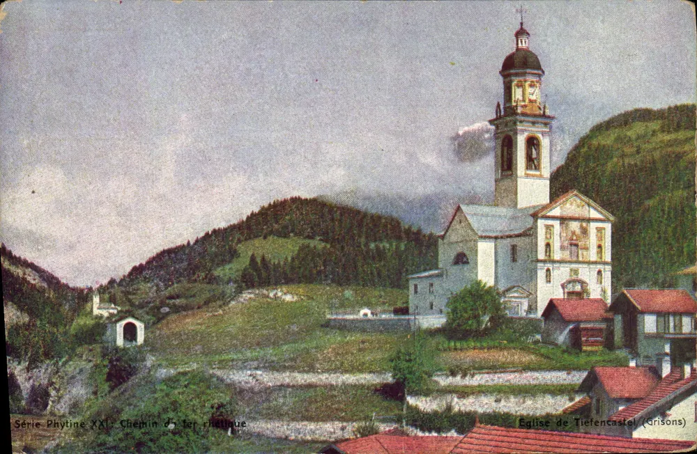 Kirche von Tiefencastel (Grisons) — Serie Phytine XXI — Erklärungsweg - Vorderseite