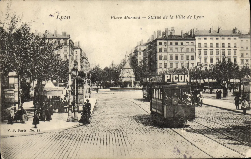 Lyon — Place Morand — Statue der Stadt Lyon — V.P. Paris Nr. 18 - Vorderseite