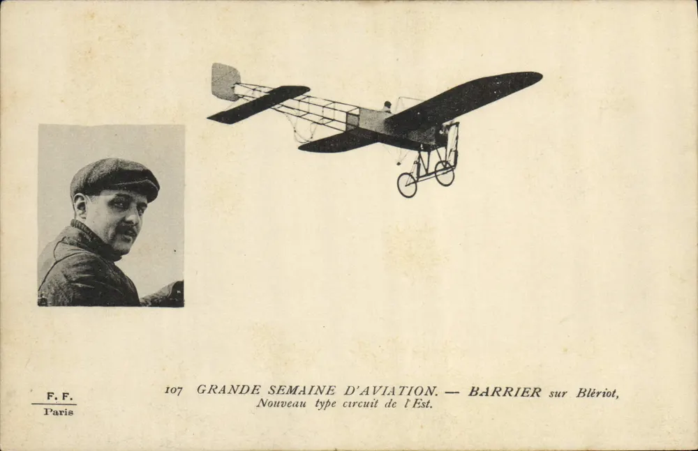 Große Flugwoche — Barrier über Blériot, neuer Typ Kreisverkehr im Osten — F.F. Paris n°107 - Vorderseite
