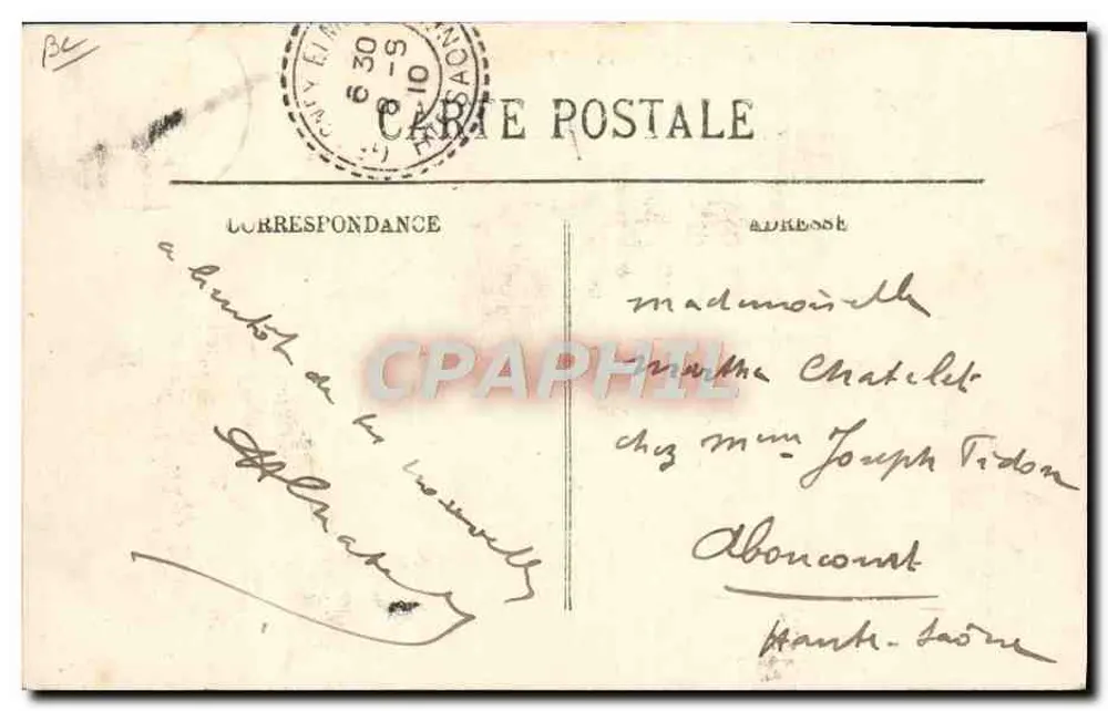 Ostrennen 1910 — Lindpaintner auf Biplan R. Sommer — LL. — N° 127 - Rückseite