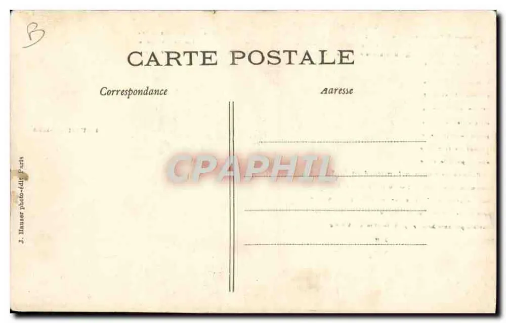 Biplano BUNAU VARILLA — n° 1165 — J. Hauser foto-editor, Paris - Verso