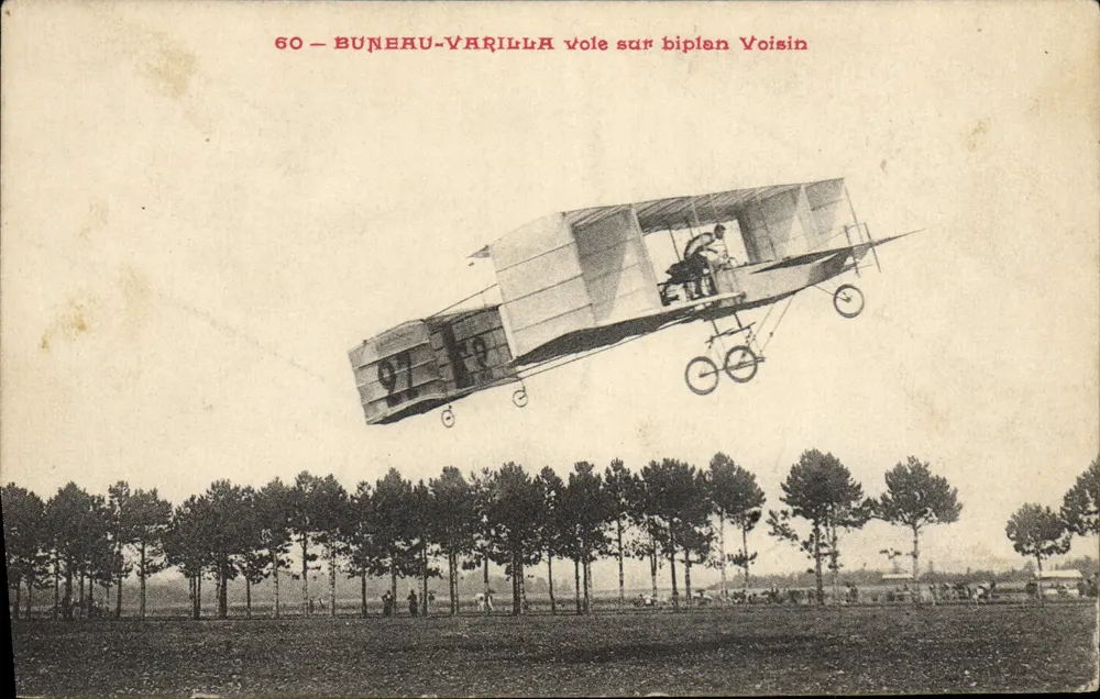 Bunehu-Varilla fliegt in einem Voisin-Doppeldecker — n°60 — unbekannte Ausgabe - Vorderseite