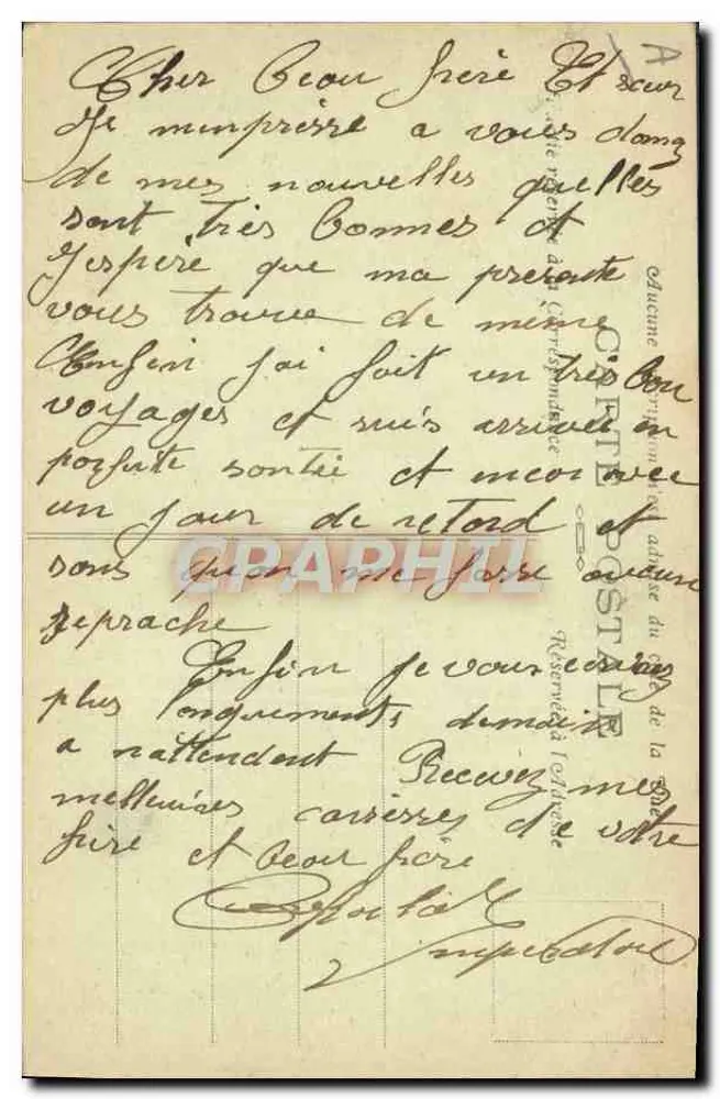 Aviation am Mailly-Lager — Flugzeug auf Erkundungsflug — A. Nieps, Verlag - Rückseite