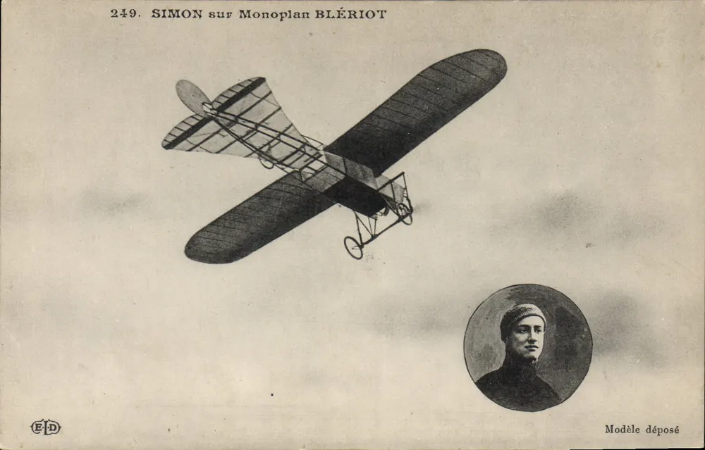 Simon sobre Monoplan Blériot — Modelo depositado — EID, n°249 - Frente