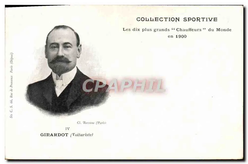Girardot (Fahrer) — Sportkollektion, Die zehn größten 'Fahrer' der Welt im Jahr 1900 — Cl. Bareune (Paris) n° IV - Vorderseite