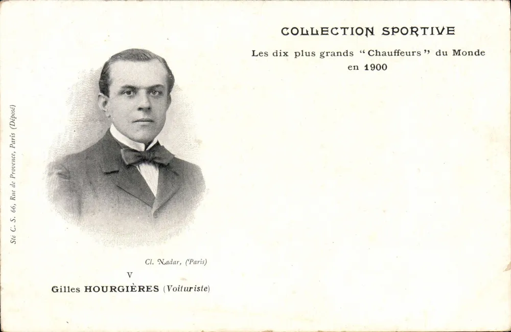 Gilles Hourgières — Fahrer — Sportkollektion, Cl. Nadar, Paris - Vorderseite