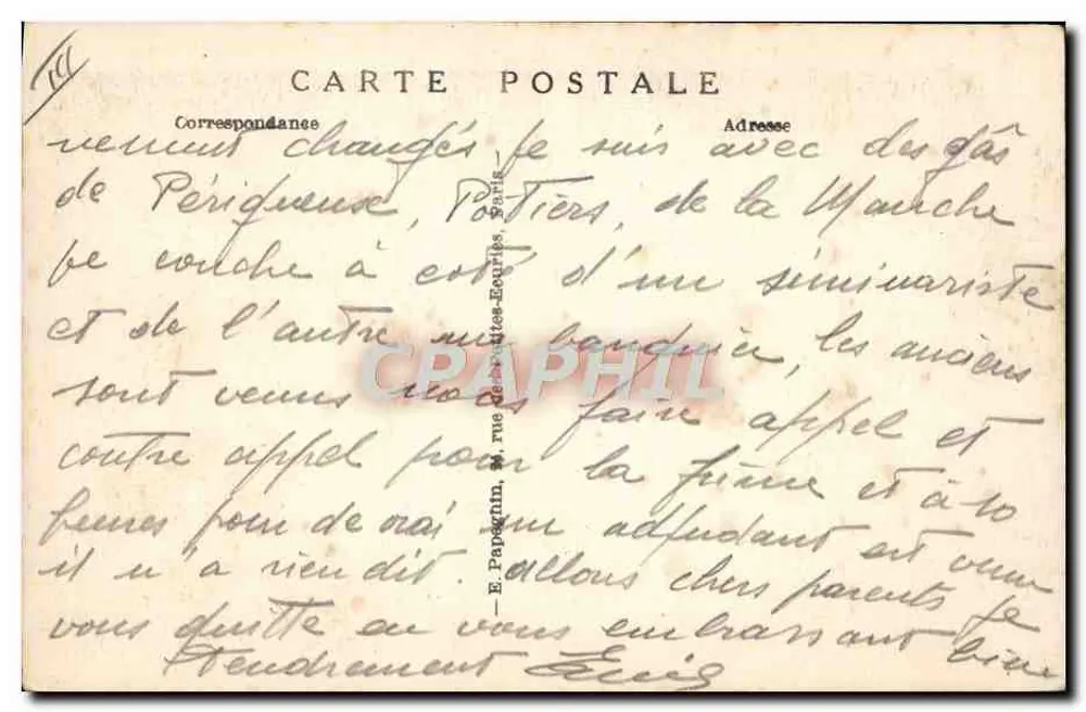 Paris — Eiffelturm — Nachtsicht — A.P. Nr. 20 - Rückseite