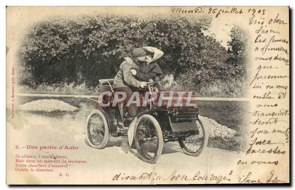 Ein Auto-Fahrt — Photographie von A. Barbet & Cie. Nancy — Nr. 2 - Vorderseite