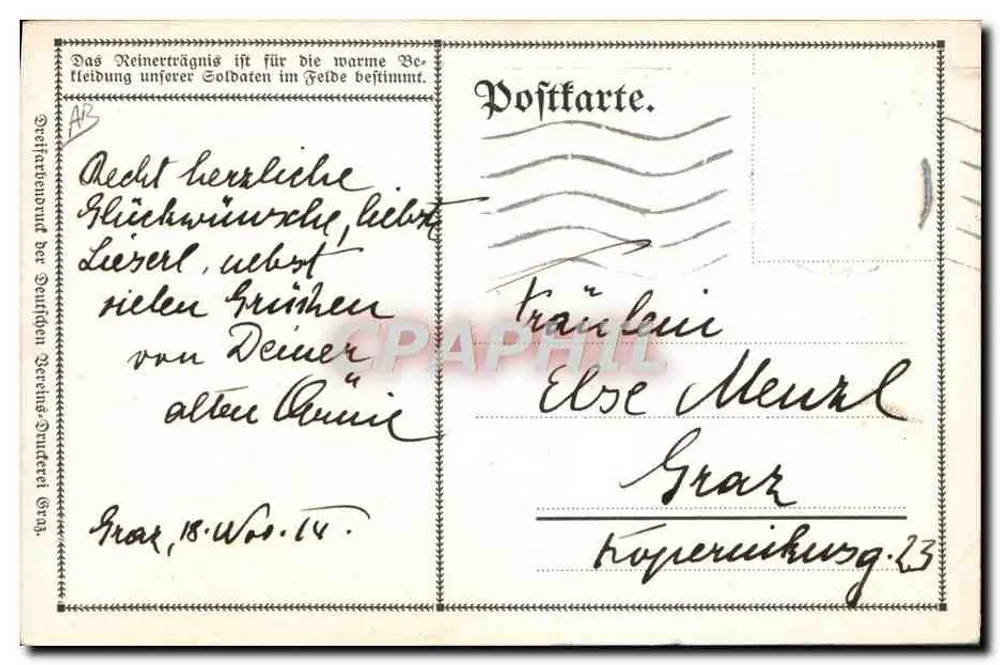 Soldado no inverno — D. Kernstoch — editor não visível - Verso
