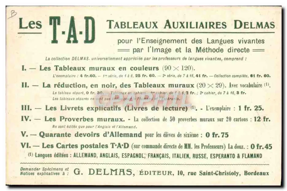 Faisage — Heu machen — Delmas' Auxiliary Pictures - Rückseite