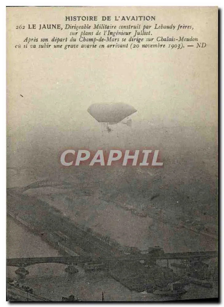 Der Gelbe — Militärballon — Geschichte der Luftfahrt, Nr. 262 - Vorderseite