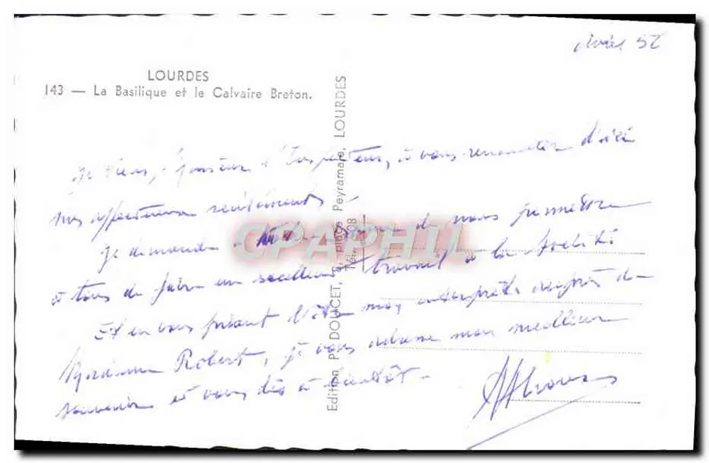 Lourdes — A Basílica e o Calvário Bretão — Edelux - Verso
