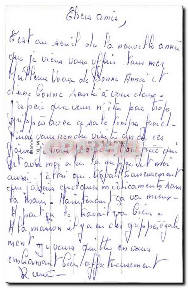 Vila nevada — cena de Natal — desenho de M. Secceir - Verso