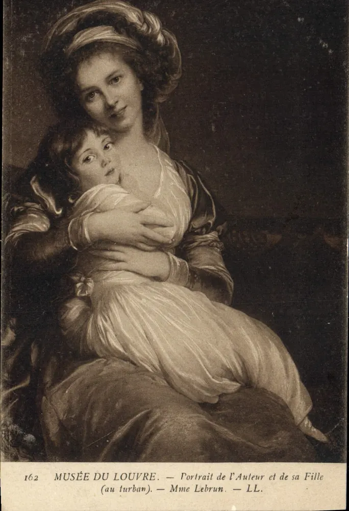 Museu do Louvre — Retrato do Autor e de sua Filha — Mme Lebrun — LL. — N° 162 - Frente