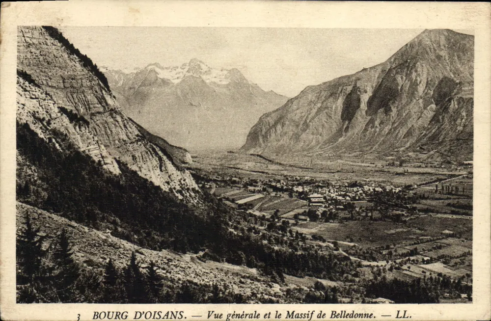 Bourg d'Oisans — Allgemeiner Blick und das Massiv von Belledonne — LL. - Vorderseite