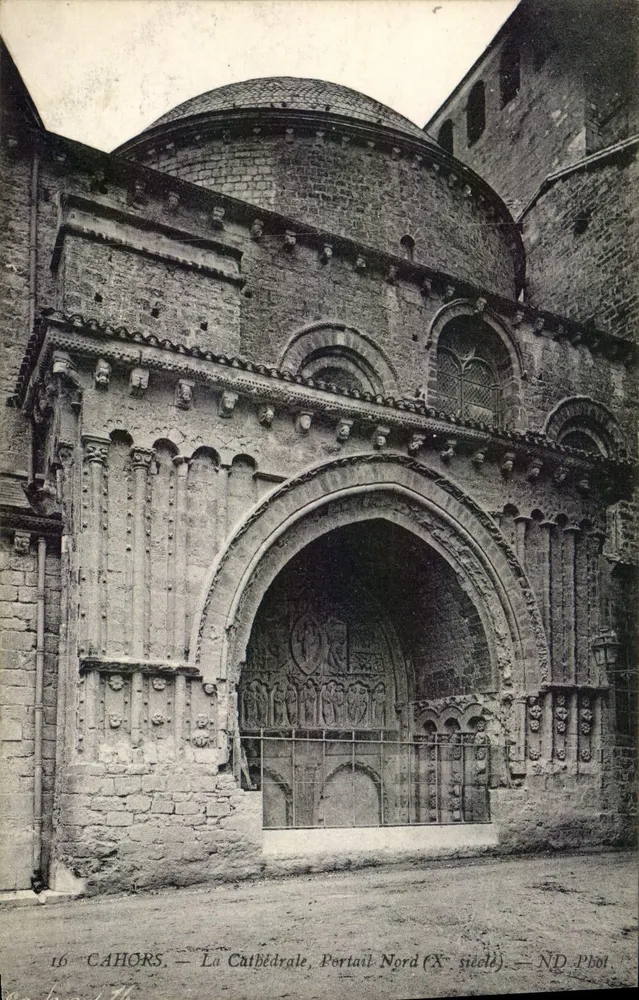 Cahors — Die Kathedrale, Nordportal (10. Jahrhundert) — ND Phot - Vorderseite