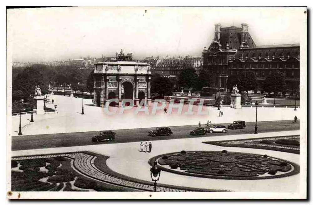Paris — O Arco do Triunfo — do Carrousel — Impresso na França - Frente
