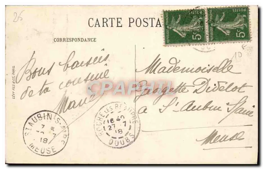 Besançon — La Madeleine — LL. — Lévy Fils & Cie, n°50 - Verso