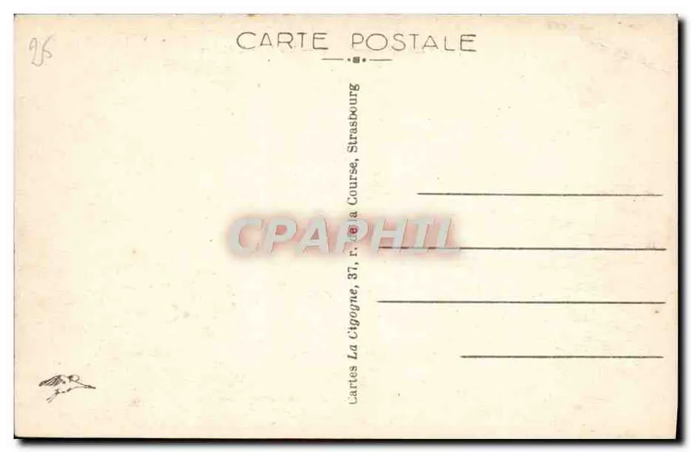 Besançon-les-Bains — Vale da Malate — Cartas La Cigogne, Strasbourg - Verso
