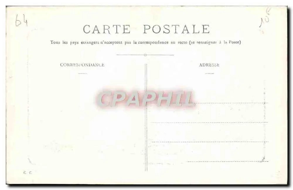 Pau — O Castelo Henri IV — editor não identificado, n° de série 3 - Verso