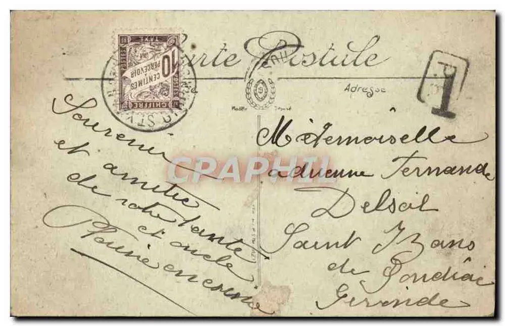 Bordeaux. A Torre Saint-Michel — L.L. — Editor L.L. - Verso