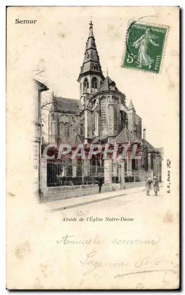 Semur — Abside da Igreja Nossa Senhora — B. F., Paris - Frente