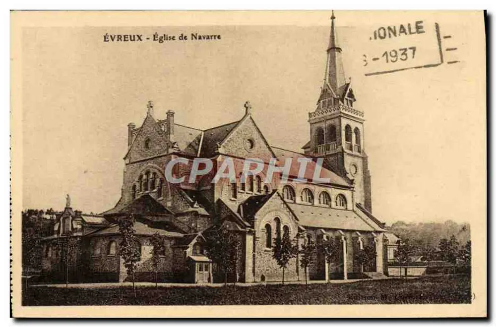 Évreux - Kerk van Navarre — uitgever M. Lepage, serie nummer niet zichtbaar - Voorkant