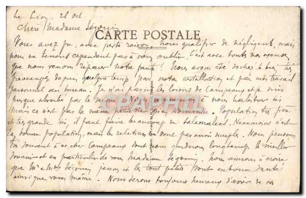 Le Lion-d'Angers (M.-st-L.) — Quai de Bretagne — Éditeur Paul Leclair, Tabac - Verso