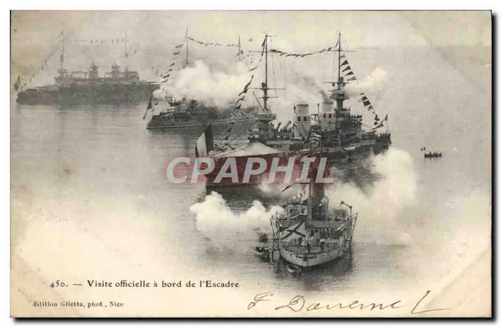 Offizielle Besichtigung an Bord der Flotte — Édition Giletta, phot. Nice, n°450 - Vorderseite
