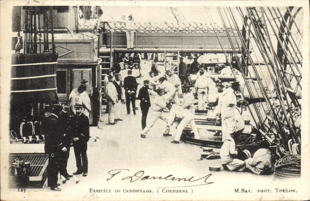 Kanonenübung — (Coutonne) — M. Bar, phot. Toulon - Vorderseite