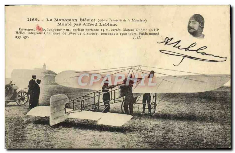 Der Monoplan Blériot (Typ « Überquerung der Englischen Kanal ») — Zusammengebaut von Alfred Leblanc — J. Hauser, Paris - Vorderseite