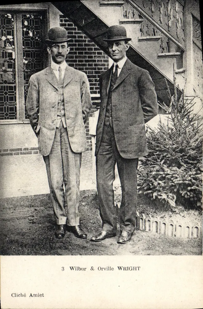 Wilbur & Orville WRIGHT — fotografia de identidade — Cliché Amiet - Frente