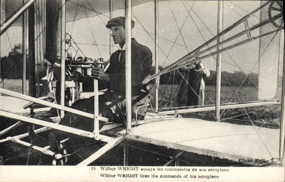 Wilbur Wright — ensaio das commandas do seu avião — Cliché Roll, n°14 - Frente