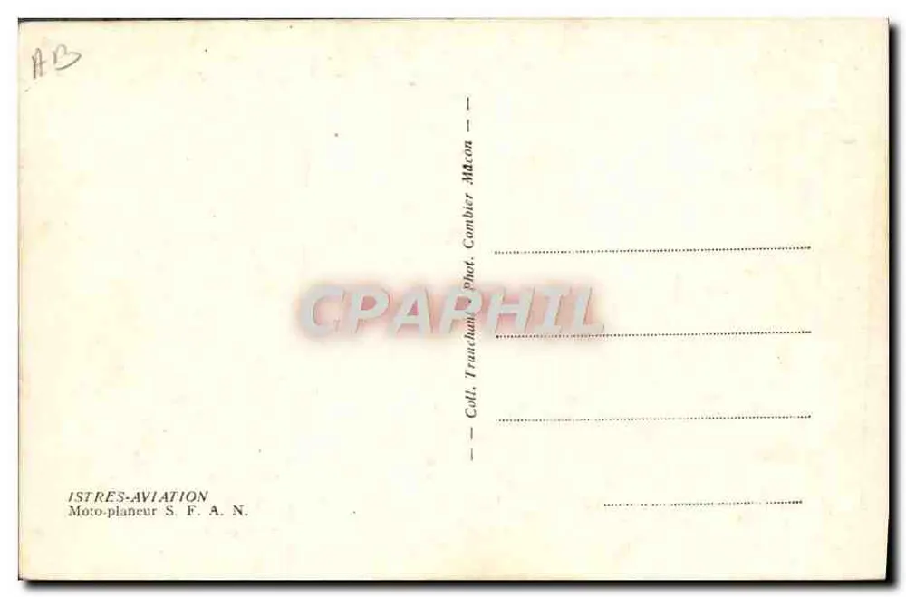 S.F.A.N. Motorsegler — ISTRES-AVIATION — Verlag S.F.A.N. - Rückseite