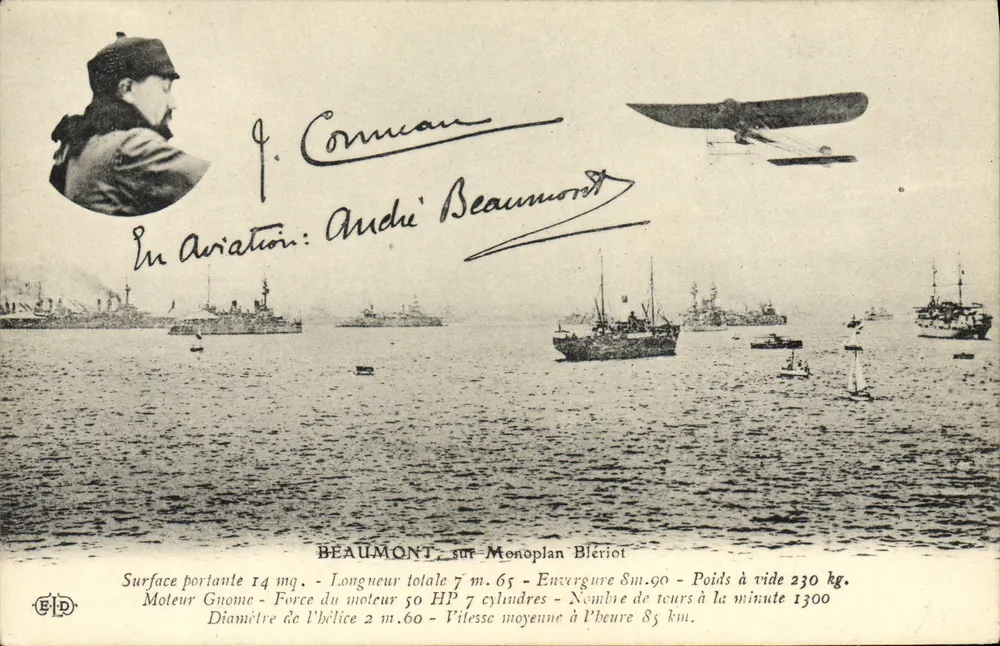 Aviazione — Monoposto Blériot a Beaumont — J. Conneau - Recto